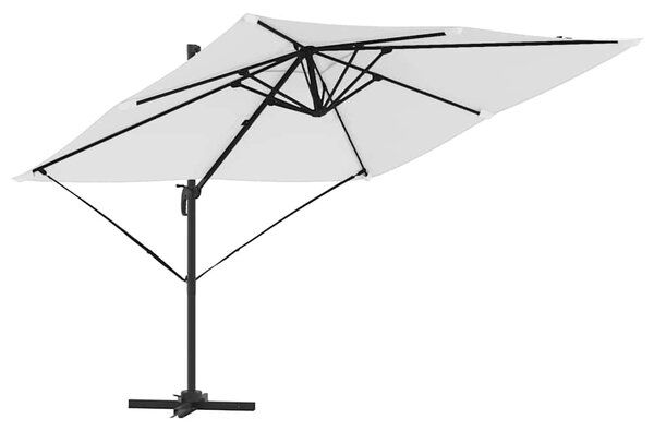 Parasol Roma Beżowy 286 x 284 x 265 cm Aluminium i Poliester