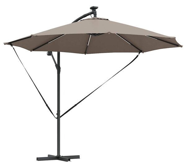 Parasol plażowy Ze LED Lights Ciemnoszary 294 x 294 x 248 cm