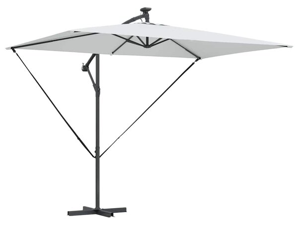 Parasol plażowy Ze LED Lights piaskowy 294 x 200 x 270 cm