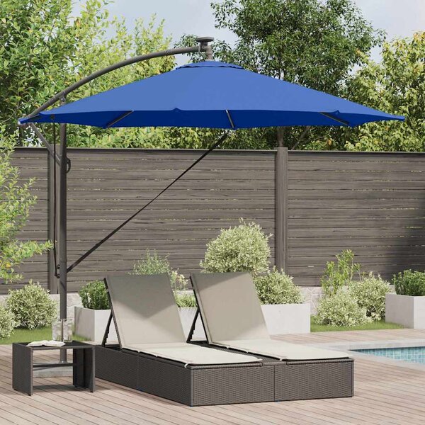 Parasol plażowy 294 x 294 x 248 cm Poliester i aluminium