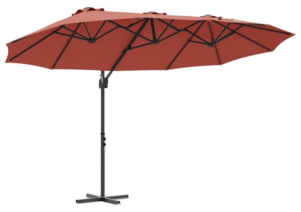Parasol plażowy terakota 372 x 198 x 243 cm