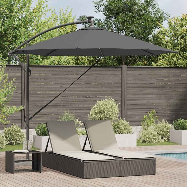 Parasol plażowy Ze LED Lights Antracyt 294 x 294 x 248 cm