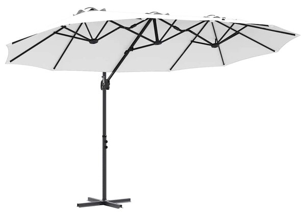Parasol plażowy piaskowy 372 x 198 x 243 cm