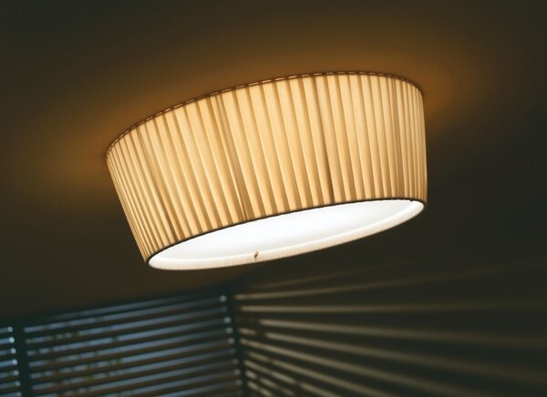 Kremowa lampa sufitowa Plafonet 60 - wymienna żarówka