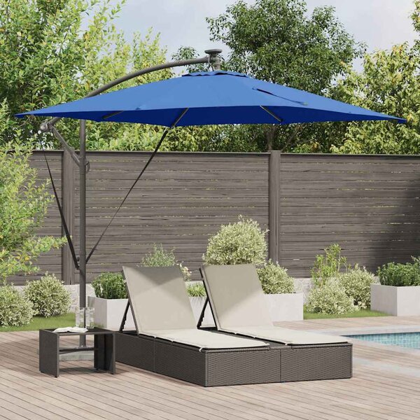 Parasol plażowy 249 x 249 x 250 cm Poliester i aluminium