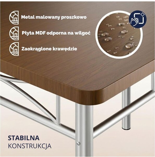 Zestaw jadalniany PAUL, 5 części, ciemny dąb Casaria