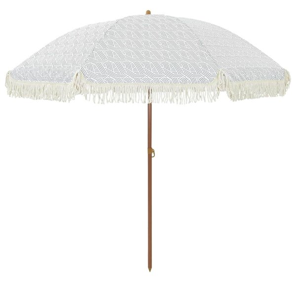 Parasol plażowy Szary i biały 205 x 205 x 210 cm