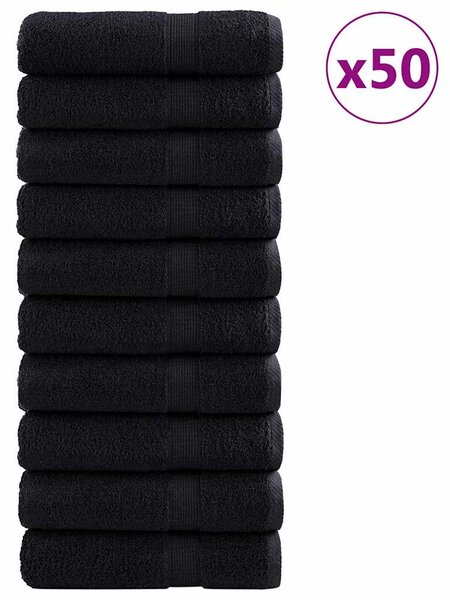 Ręcznik Gościnny SOLUND 50 pcs Czarny 50 x 100 cm 550 gsm