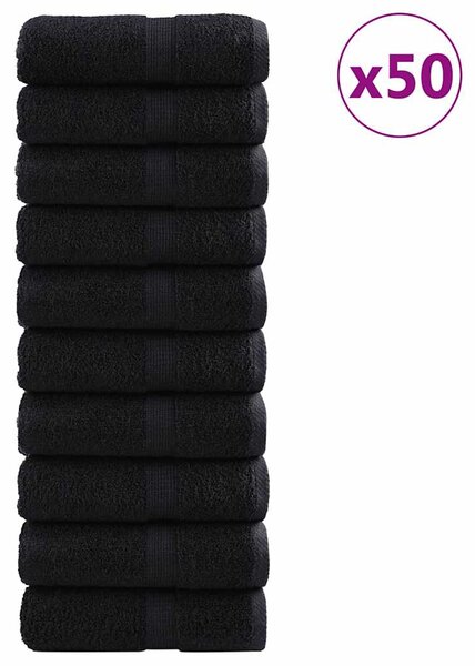 Ręcznik Gościnny SOLUND 50 pcs Czarny 30 x 50 cm 550 gsm
