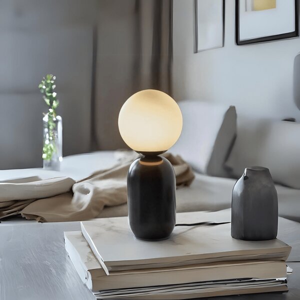 Lampa stołowa Notti mocha - czarna