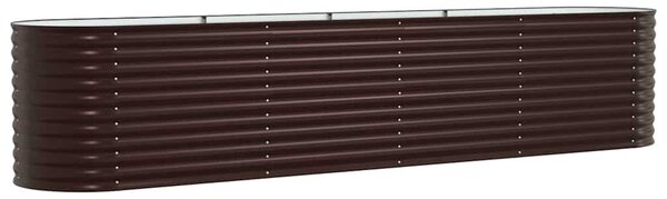 Podniesiony grządka Brązowy 400 x 80 x 81 cm Stal