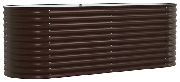 Podniesiony grządka Brązowy 240 x 80 x 81 cm Stal