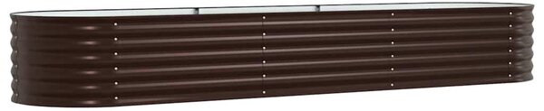 Podniesiony grządka Brązowy 320 x 80 x 44 cm Stal