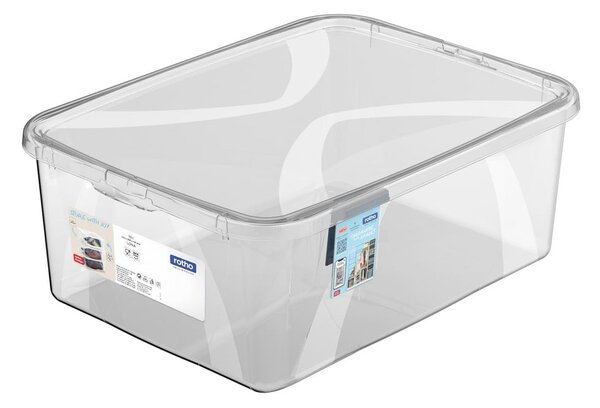 Plastikowy pojemnik do przechowywania z pokrywą 10 l Lona – Rotho