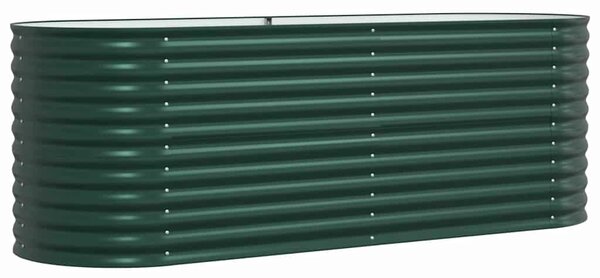 Podniesiony grządka Zielony 240 x 80 x 81 cm Stal