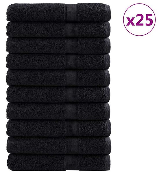 Ręcznik Gościnny SOLUND 25 pcs Czarny 100 x 200 cm 550 gsm