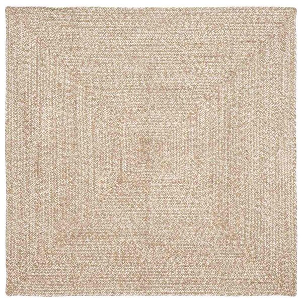 Dywany pokojowe Naturalne i białe 120 x 120 cm Juta