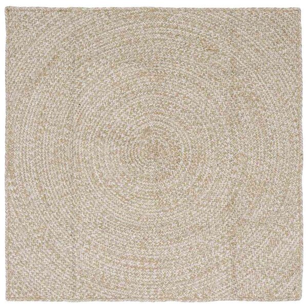 Dywany pokojowe Naturalne i białe 120 x 120 cm Juta