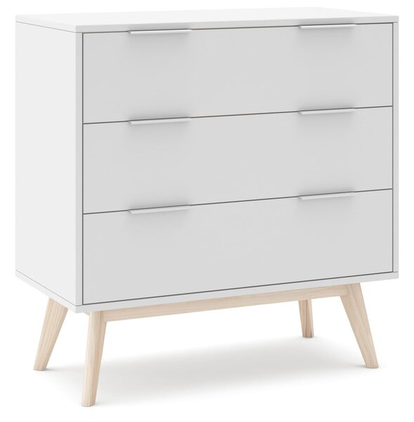 Biała niska komoda 80x83 cm Campus – Marckeric