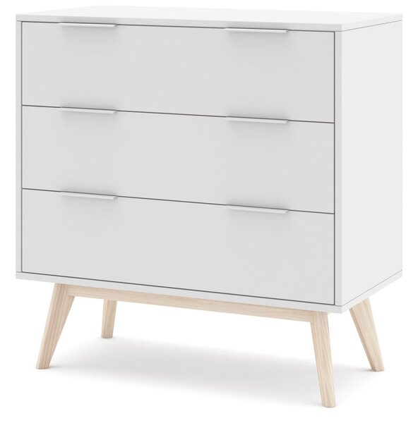 Biała niska komoda 80x83 cm Campus – Marckeric