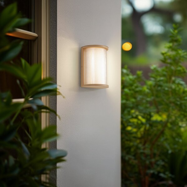 Zewnętrzna Lampa Lindby, Calvik, beżowy, balkon, metal, nowoczesny
