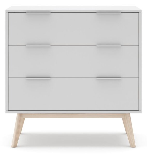 Biała niska komoda 80x83 cm Campus – Marckeric