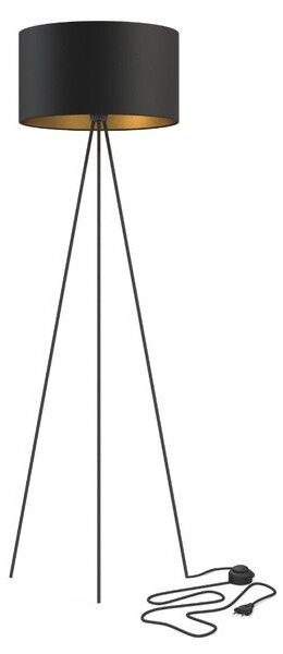 Lampa podłogowa Cadilac - trójnóg, czarny abażur