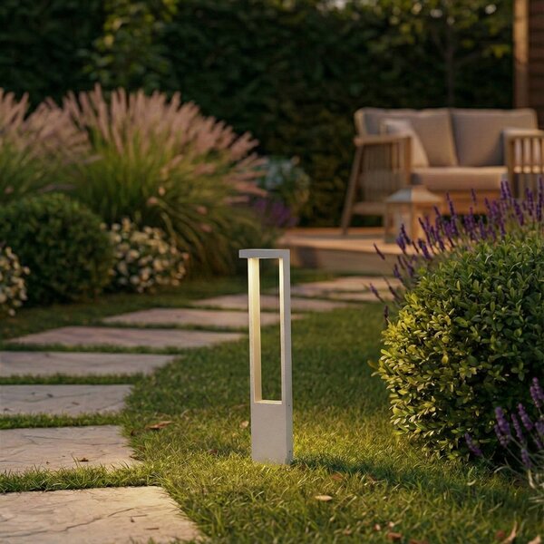 Zewnętrzna Lampa Lindby, Lonete, biały, taras, aluminium, nowoczesny