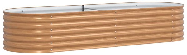 Podniesiony grządka Brązowy 240 x 80 x 44 cm Stal