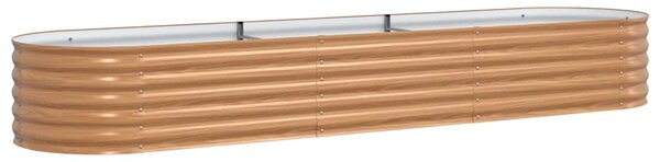 Podniesiony grządka Brązowy 320 x 80 x 44 cm Stal