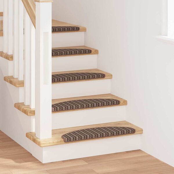 Samoprzylepne maty na schody 15 pcs Brązowy 65 x 21 x 4 cm