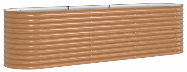 Podniesiony grządka Brązowy 320 x 80 x 81 cm Stal