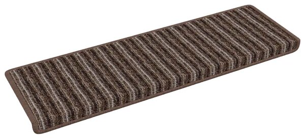 Samoprzylepne maty na schody 15 pcs Brązowy 65 x 21 x 4 cm
