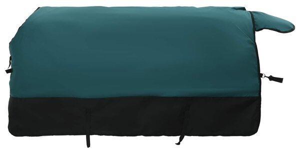 Koc dla Koni Ciemna Zieleń i Czerń 125 cm Poliester