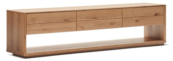 Szafka pod TV w dekorze dębu 200x51 cm Alguema – Kave Home
