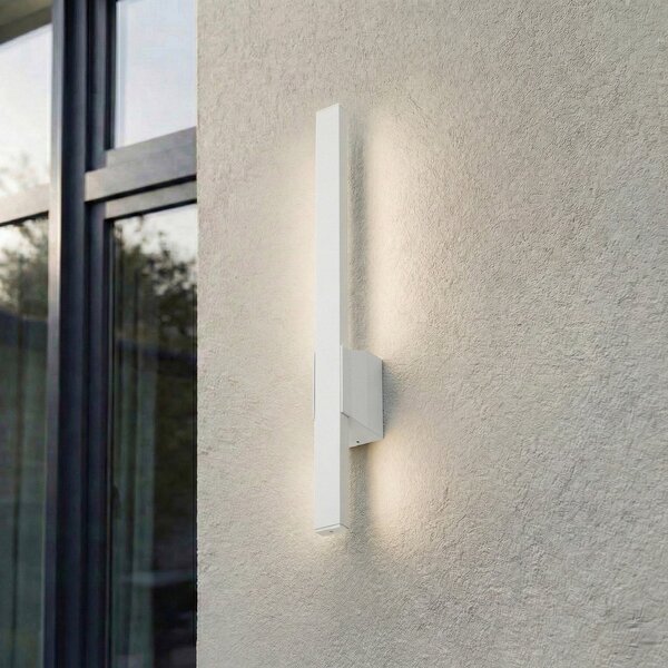 Zewnętrzna Lampa Lindby, Sakari, biały, taras, aluminium, nowoczesny