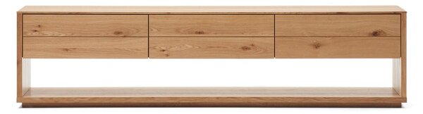 Szafka pod TV w dekorze dębu 200x51 cm Alguema – Kave Home