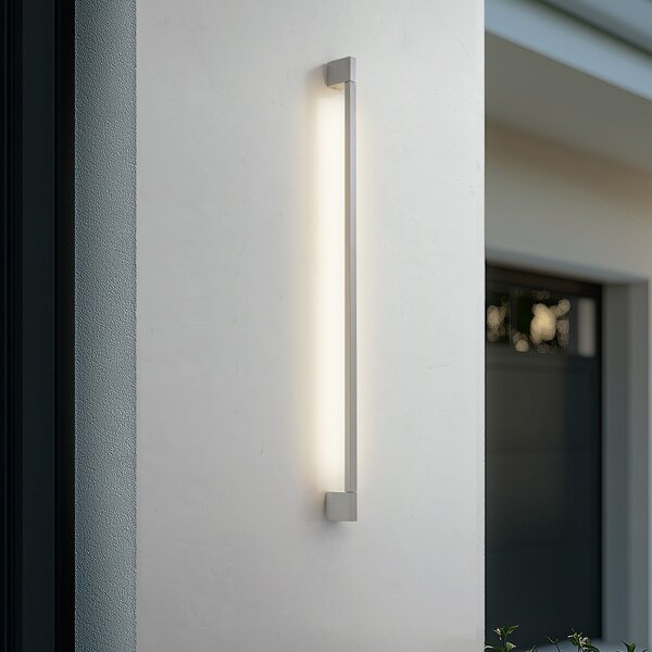 Zewnętrzna Lampa Lindby, Neano, szary, balkon, aluminium, nowoczesny