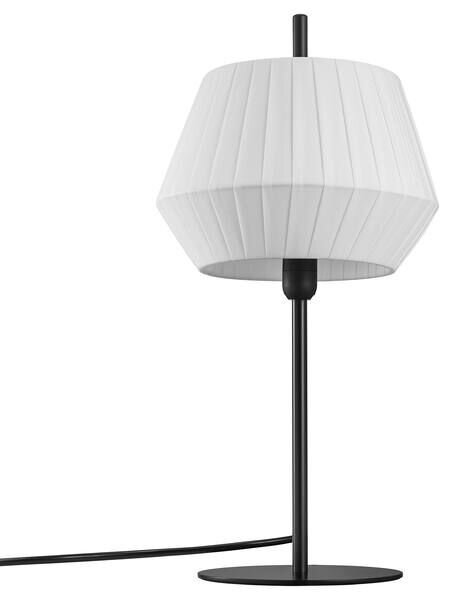 Czarna lampa stołowa Dicte - Nordlux, biały abażur
