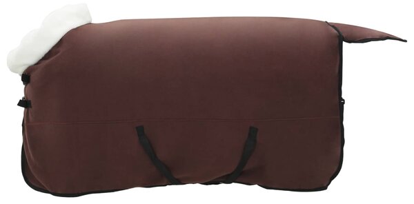 Koc dla Koni Pełny Ciemny Brąz 135 cm Polarowy fleece