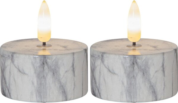 Świeczki LED zestaw 2 szt. (wysokość 6 cm) Flamme Marble – Star Trading