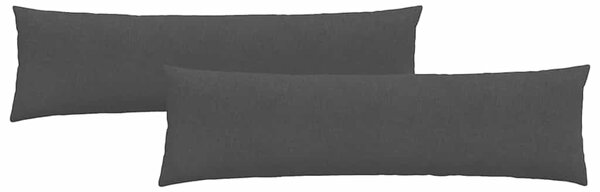 Poduszki na sofę 2 pcs Czarny 145 x 40 cm tkanina