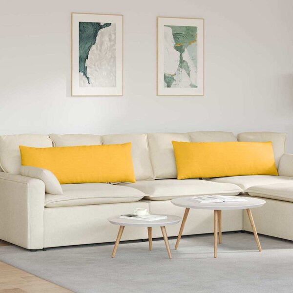 Poduszki na sofę 2 pcs Jasnożółty 120 x 40 cm