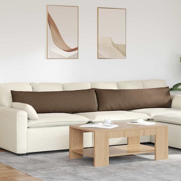 Poduszki na sofę 2 pcs Brązowy 145 x 40 cm tkanina