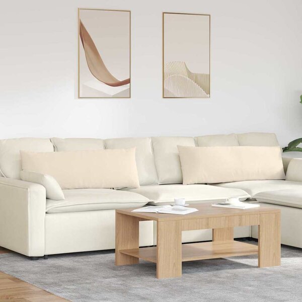 Poduszki na sofę 2 pcs Beżowy 120 x 40 cm tkanina