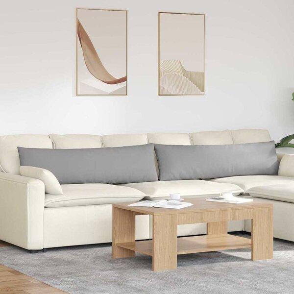 Poduszki na sofę 2 szt. tkanina Szary chmur 145 x 40 cm