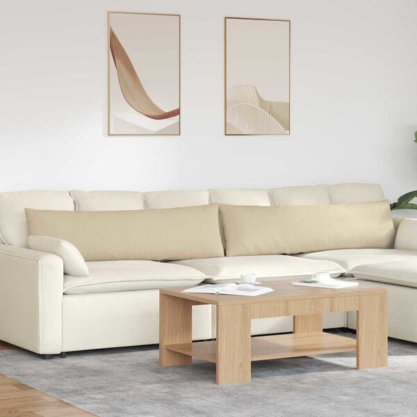 Poduszki na sofę 2 pcs Kremowy 145 x 40 cm tkanina