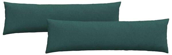 Poduszki na sofę 2 pcs Ciemna zieleń 145 x 40 cm tkanina