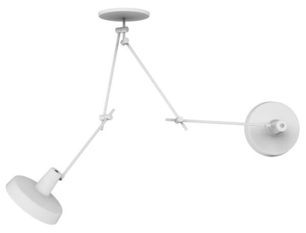 Biała lampa wisząca z dwoma źródłami światła Arigato II - Grupa Products