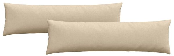 Poduszki na sofę 2 pcs Kremowy 145 x 40 cm tkanina